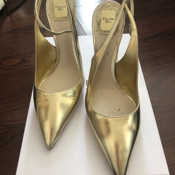 Christian Dior gold pump - Picture 3 of 5